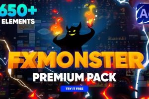 1650种动漫卡通标题转场能量闪电烟雾火焰流体MG特效动画 V1.1