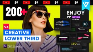 AE脚本-200组时尚创意字幕条标题宣传动画预设 Lower Thirds Pack V4.3