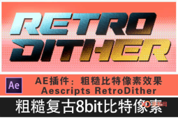 【Ae/Pr插件】粗糙复古8bit比特像素效果 RetroDither v1.6 Win/Mac已注册版-A-P00158