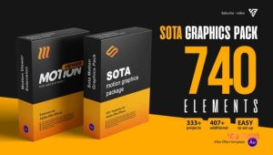 【AE插件】740个现代时尚文字标题宣传封面排版设计图形动画预设 Motion Graphics Pack-A-P00181