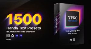 1500种文字标题缓入缓出弹跳动作预设 Text Library Pro