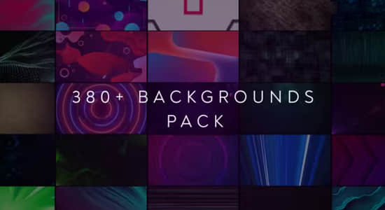 AE模板-380个精美创意抽象粒子渐变图形背景动画 Backgrounds Pack