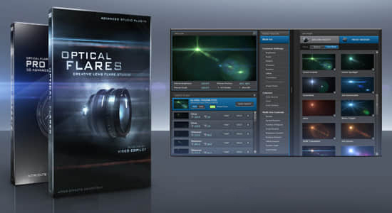 【英文】专业高级镜头光晕耀斑特效 Optical Flares v1.3.7 Win支持AE2022多帧渲染