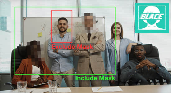 人工AI智能人脸自动识别马赛克模糊跟踪合成特效Blace v1.4.1 Win