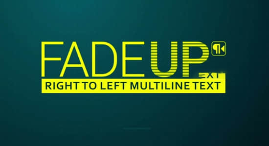 文字段落淡入淡出动画生成器 Fade Up RTL v1.51