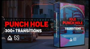 300个复古电影胶片灼烧划痕污渍视频无缝转场预设 Punch Hole Transitions