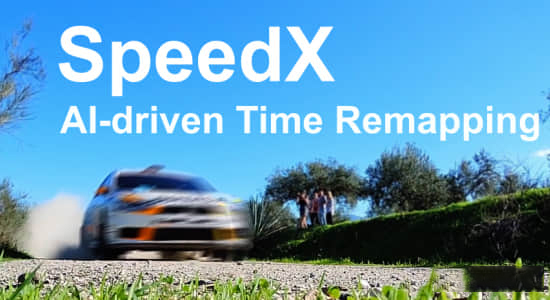 【中文】人工AI智能技术视频变速插帧慢动作AE/PR插件 SpeedX v1.0 Win/Mac