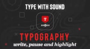 AE脚本-高级打字机效果光标闪烁文本高亮显示工具 Type Sync Pro – Realistic Writing Tool