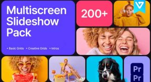 PR脚本-200种视频分屏网格组合动画图文幻灯片展示预设 v1.1