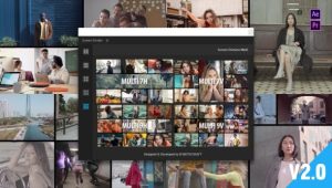 AE脚本/PR模板-视频分屏多画面网格组合动画Multi Screen Split Divider Extension V2.0