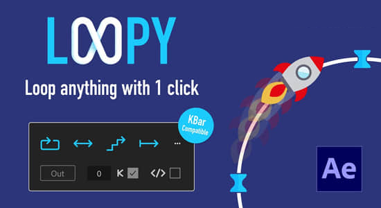 Loopy V1.1 Win/Mac 关键帧路径动画循环AE脚本_黑鲸pro