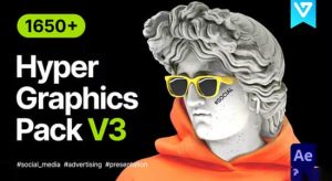 AE脚本-1650个时尚网络社交媒体LOGO标题图文排版设计动画 Hyper V3