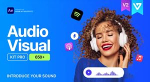 AE脚本-650个音频可视化海报封面歌词标题图形动画预设 V2