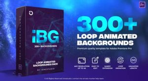 PR脚本-300个抽象彩色渐变图形背景循环动画预设 iBG Loop Backgrounds
