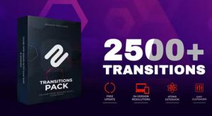 AE脚本-2500个摄像机冲击缩放图形切割纸张定格故障笔刷水墨视频转场预设V2