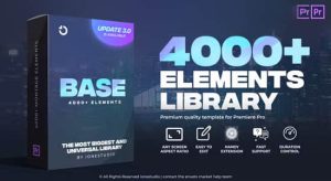 PR脚本-4000个视频无缝转场文字标题图形设计音效调色分屏特效预设包BASE V3