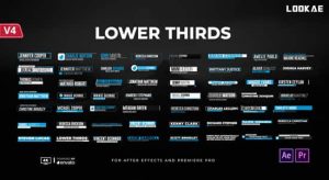 [英文]AE/PR模板-150组现代文字标题字幕条动画预设 Lower Thirds