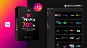 700组时尚创意电影故障卡通彩色发光字幕条文字标题排版动画