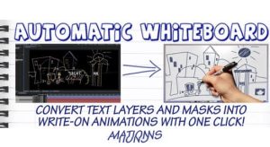AE脚本-自动创建手写描绘动画 Automatic Whiteboard v1.2