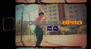 AE/PR脚本-复古怀旧8mm老胶片边框纹理噪点光效叠加效果 ROLLBACK8 Pro