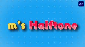 【中文】汉化版-黑白圆点填充半调风格特效AE插件 ms Halftone v1.53 Win