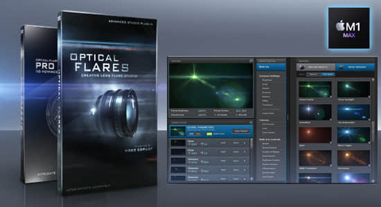 【英文】真实镜头光晕耀斑特效 Optical Flares v1.3.7 Mac_AE+ 资源库